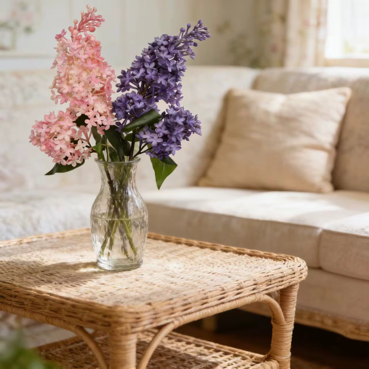 Bouquet de fleurs artificielles lilas 28 pouces