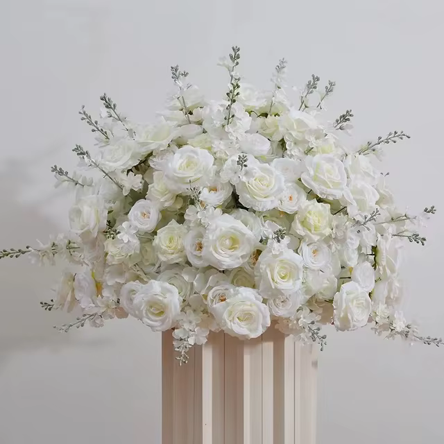 Guirlande de couronne verte série blanche
