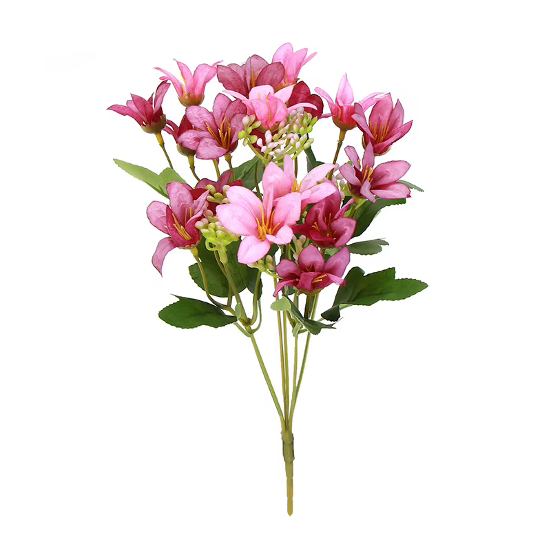 Bouquet de 18 lys calla artificiels en soie pour décoration de table de mariage