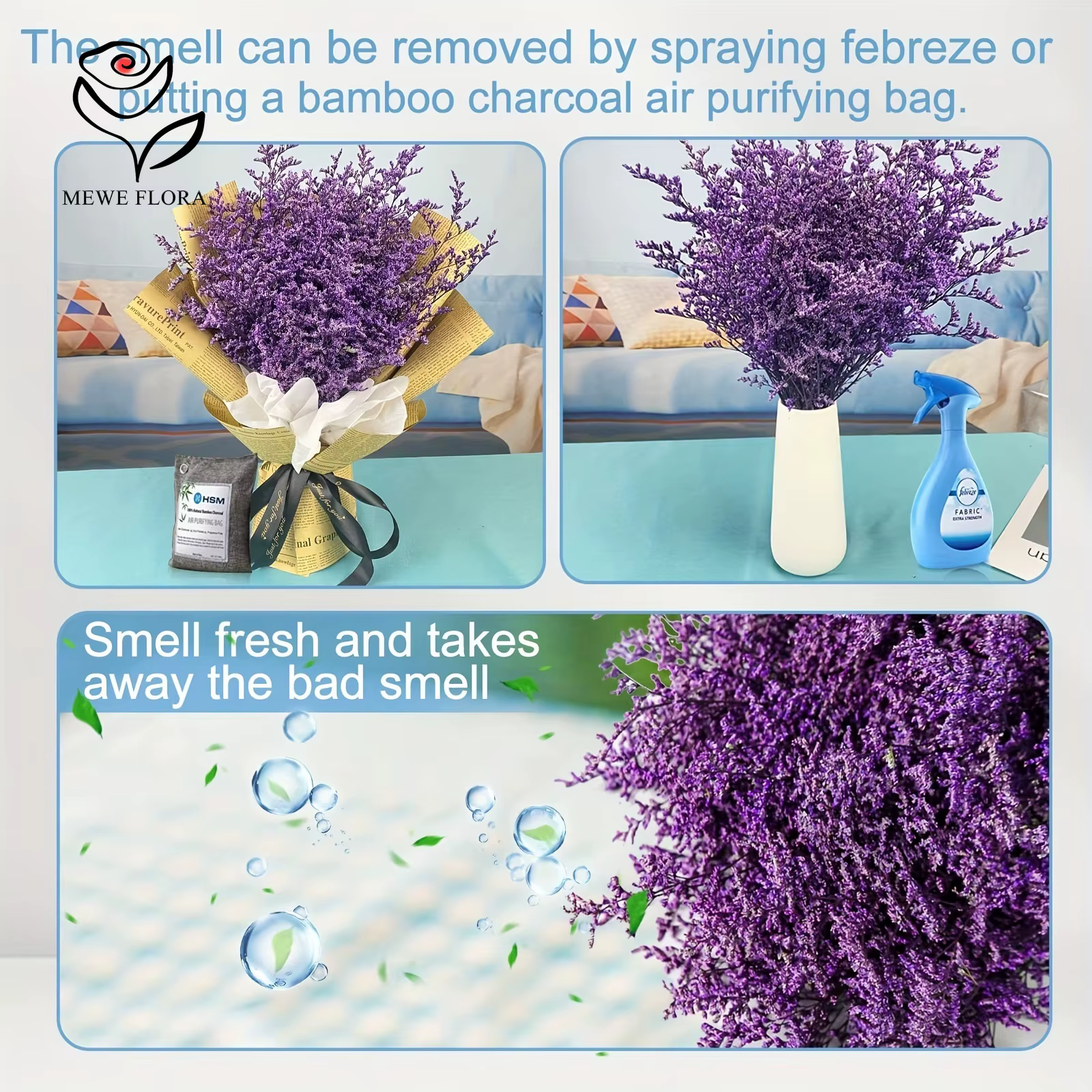 Bouquets de Limonium vaccés Naturels