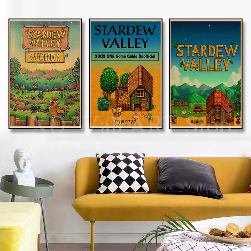 Affiches de marché nocturne de danse de fleurs de Stardew Valley