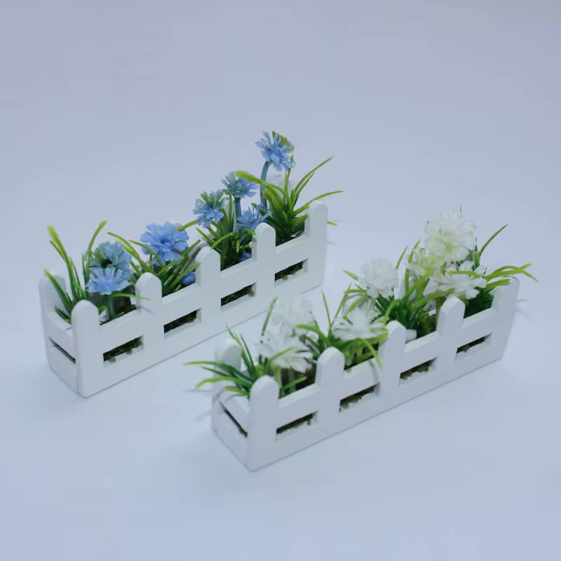 Mini modèle de fleur en pot pour maison de poupée