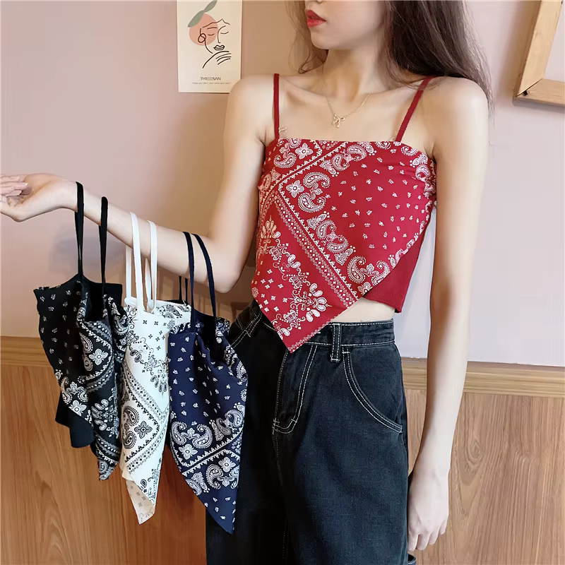 Femme Sexy Floral débardeurs femmes Corset Femme nouveau Style réservoirs culture Camisole mode tricot Camis haute rue irrégularité gilet