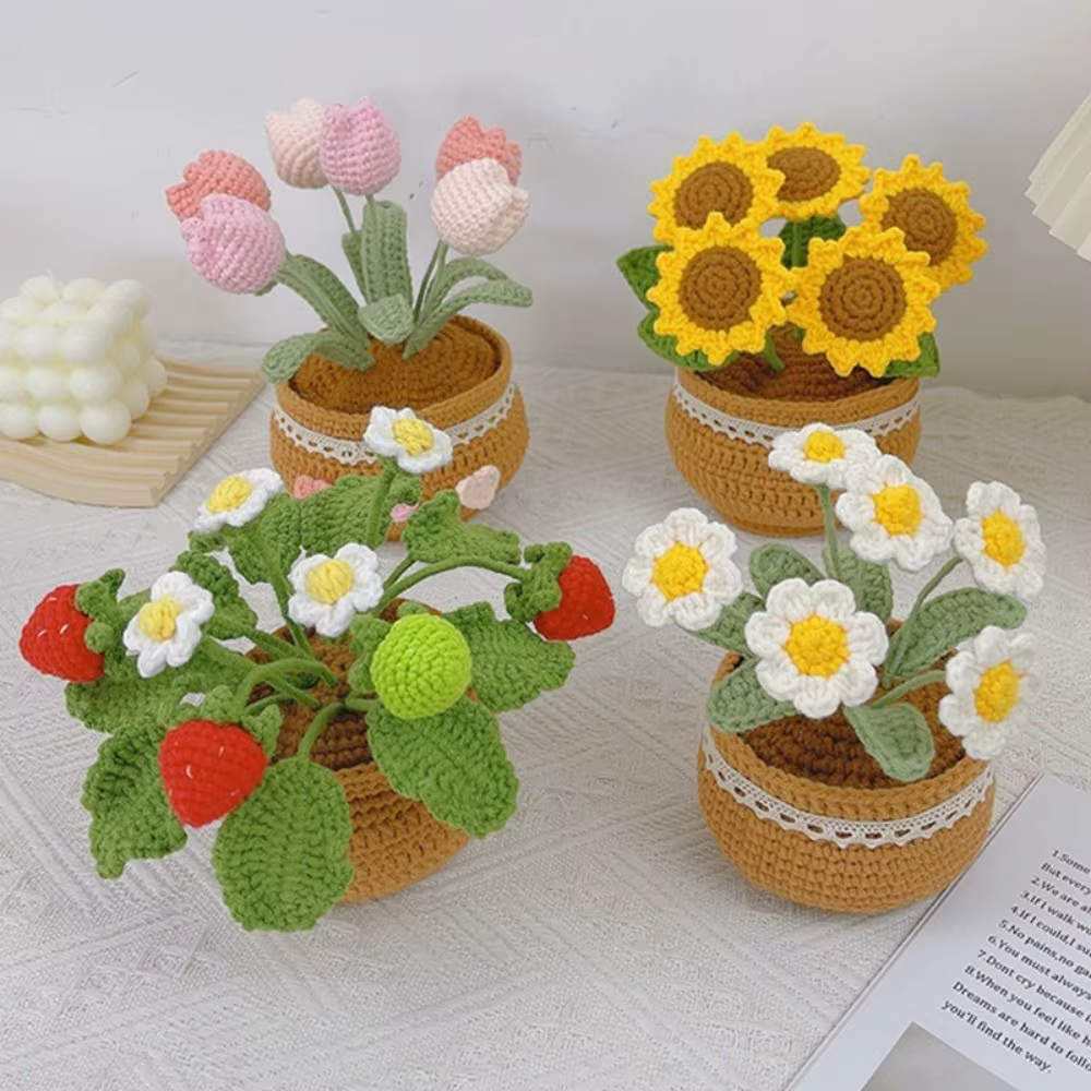 Kit de fleurs au crochet unique