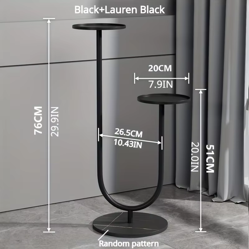 Support pour plantes – Support vertical en métal avec deux supports