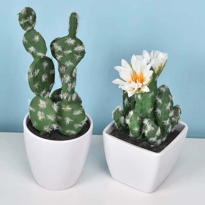 Cactus artificiel en pot plante verte Simulation succulente en pot fausses plantes