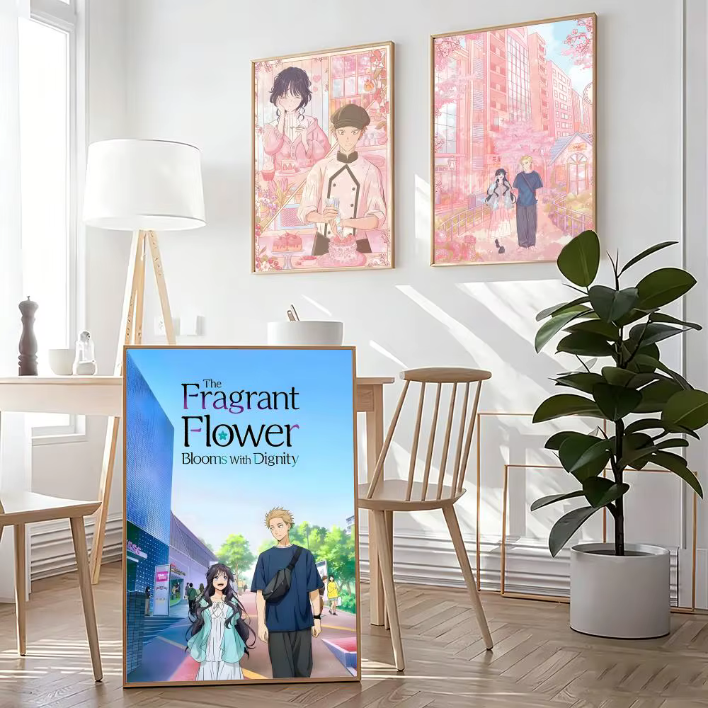 Affiche de haute qualité avec motif de fleurs parfumées qui fleurissent avec dignité