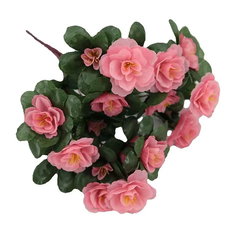 Bouquet de fleurs d'azalée artificielles, 21 têtes, injRhododendron, 10 pièces