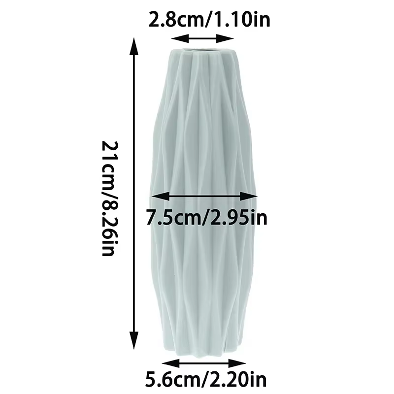 Vase de fleur en plastique blanc pour la décoration de la maison