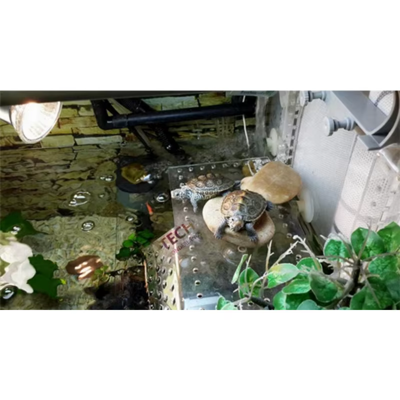 Tortue suspendue en acrylique, île flottante, décoration d'aquarium, toit, terrasse, accessoires