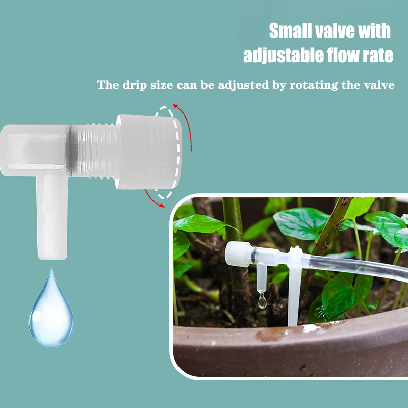 Kit d'irrigation goutte-à-goutte de jardin avec valve de régulation