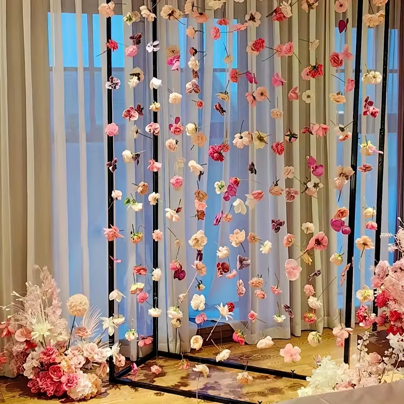 30 fleurs colorées aléatoires avec ligne de pêche pour le bricolage