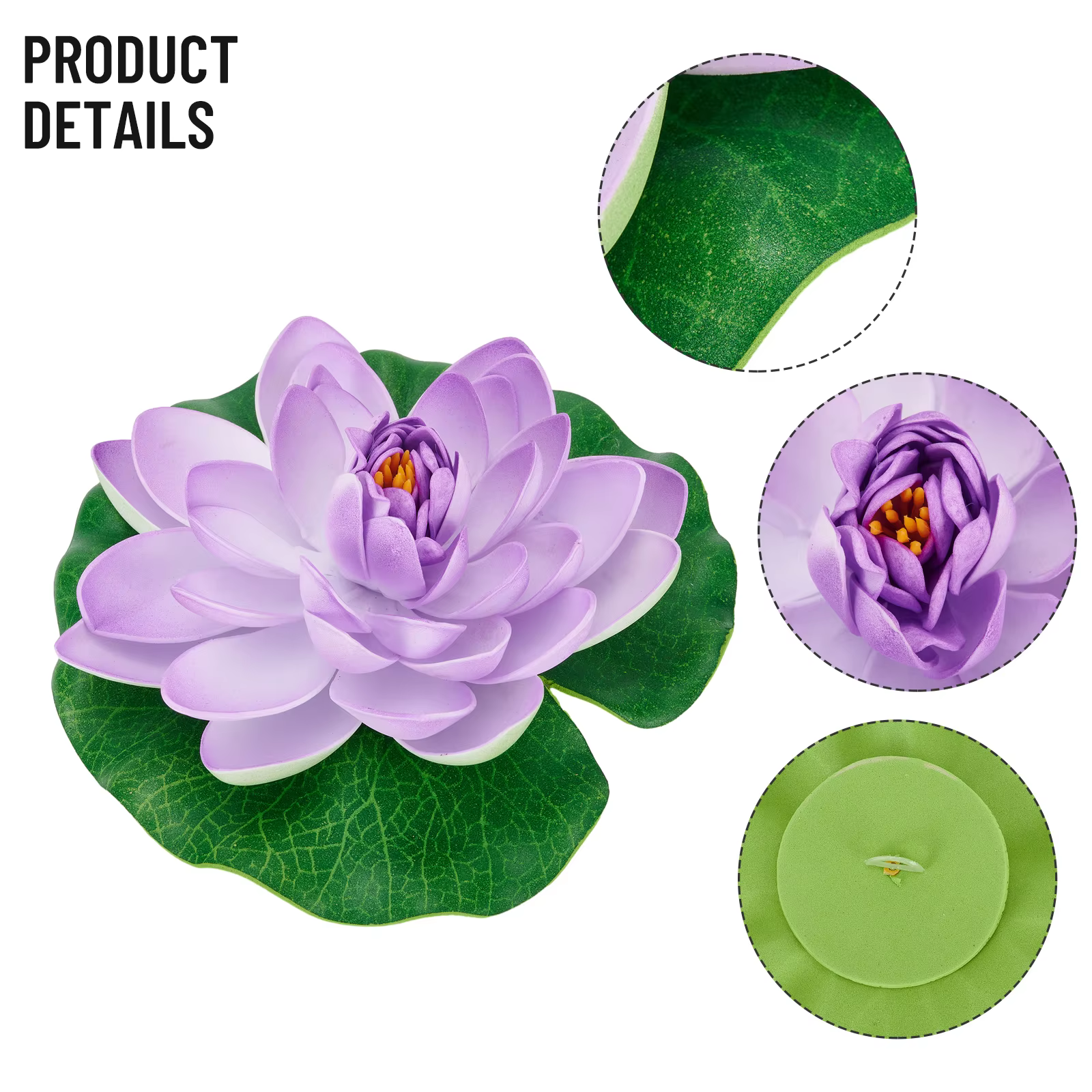 Fleur de lotus flottante artificielle de 18 cm pour aquarium