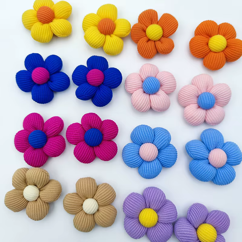 Accessoires de cheveux en coton de remplissage de fleurs