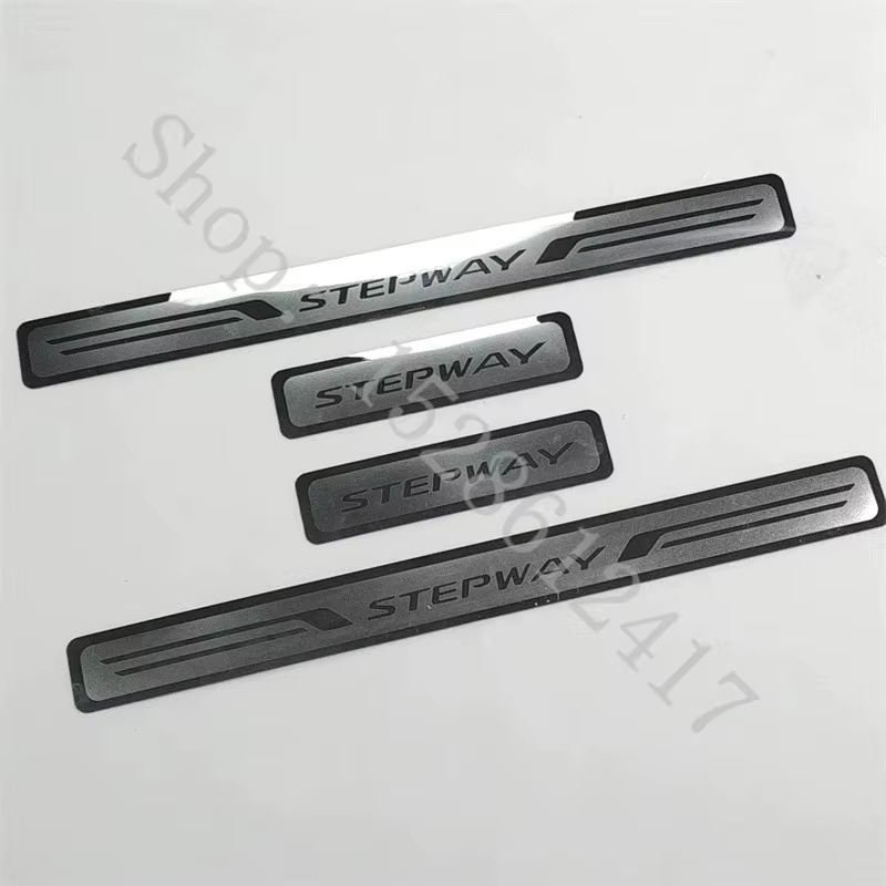 Pour Dacia Sandero 2 Stepway 2013~2024 Accessoires de voiture Plaques de protection de seuil de porte Autocollants de bienvenue pour voiture