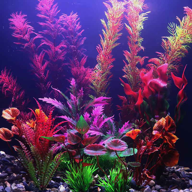 Plantes artificielles de décoration d'aquarium