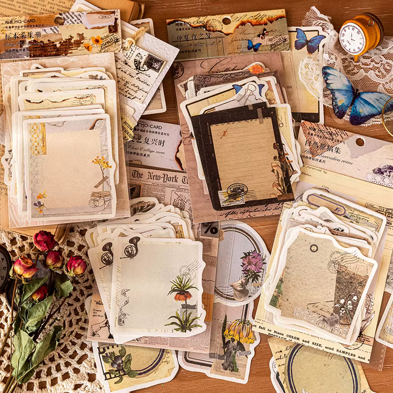 Bloc-Notes Scrapbooking Vintage séries plante amoureux des cartes