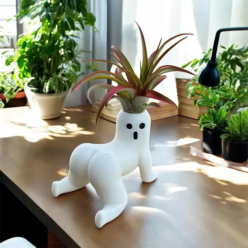 Pots de plantes, cadeau de farces amusant, jardinière fantôme de gros butin, présentoir de plantes à Air, décoration de jardinière