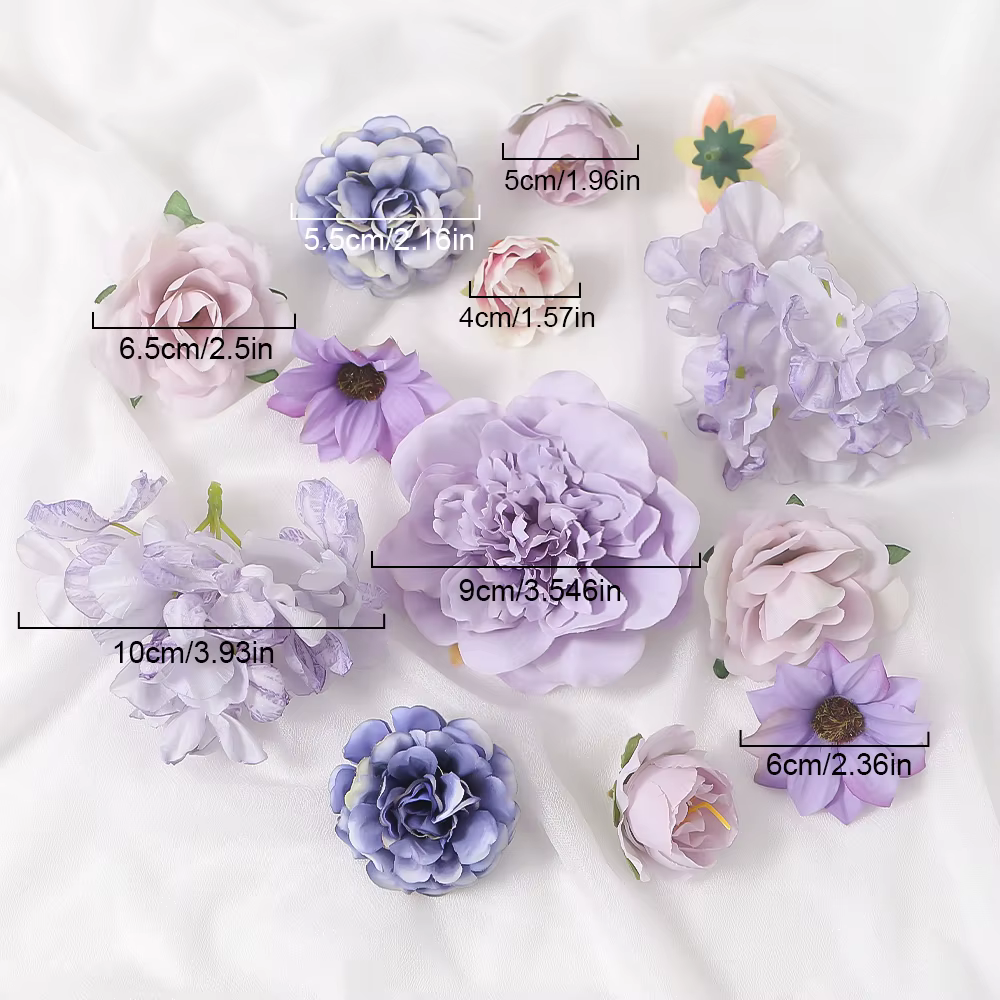 Mini fleurs artificielles en soie
