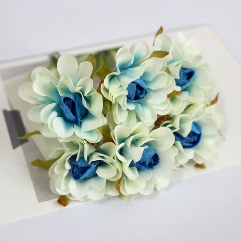 Fleurs de chrysanthème artificielles en velours