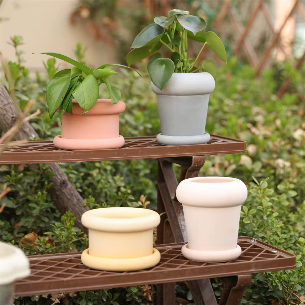 Boowan Nicole Colonne Pot de Plante Silicone Moules pour Ciment Fait Main Succulent Pot Béton Moule Décor À La Maison