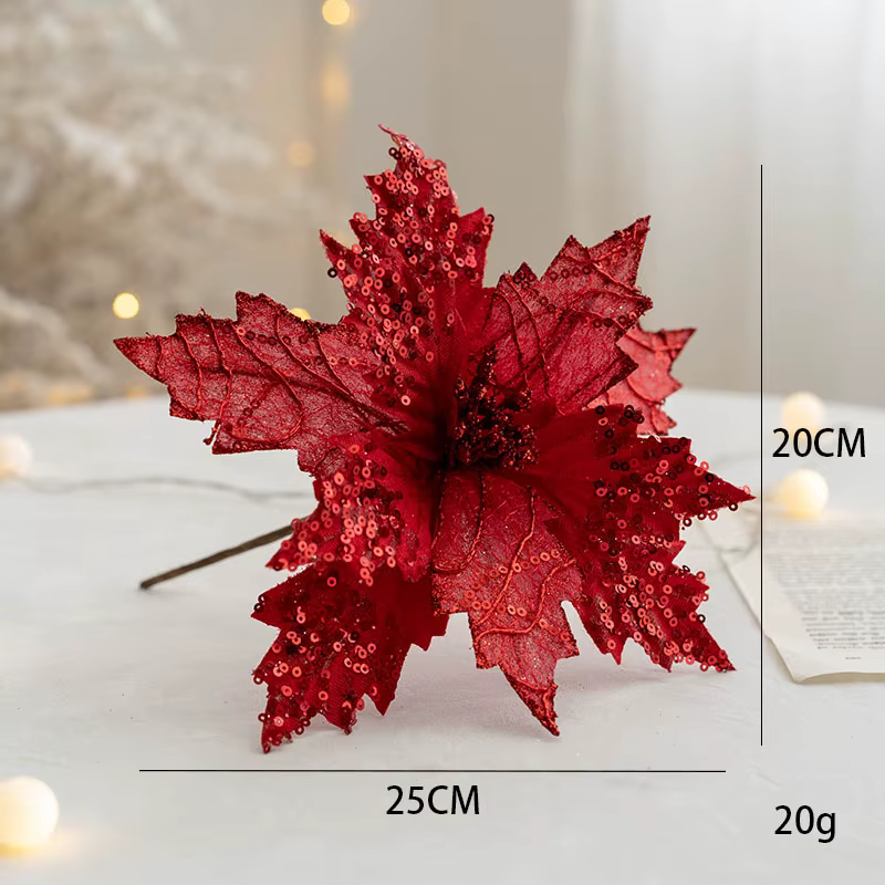 Fleur de Noël de simulation d'or