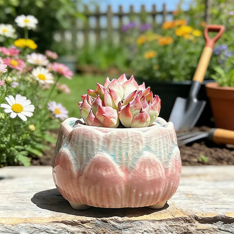 Pot à fleurs en céramique pour plantes succulentes