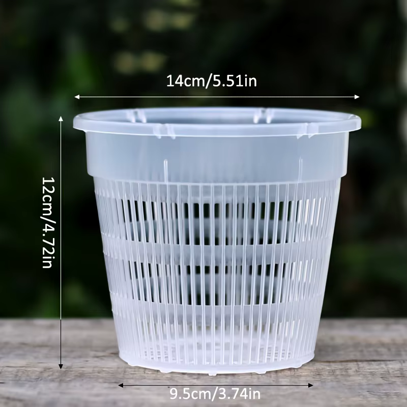 Lot de 6 pots à orchidées transparents avec trous de drainage