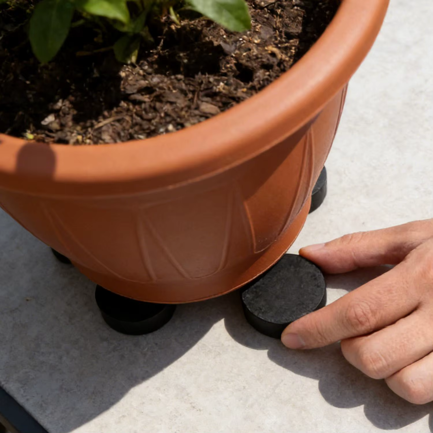 2-20 Pièces Supports de Pot de Fleurs en Caoutchouc Antidérapants pour Terrasse