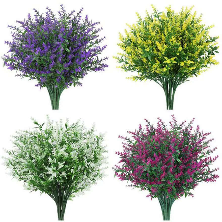 Fleurs artificielles en plastique lavande faux plantes herbe mariage maison jardin décoration bricolage photographie