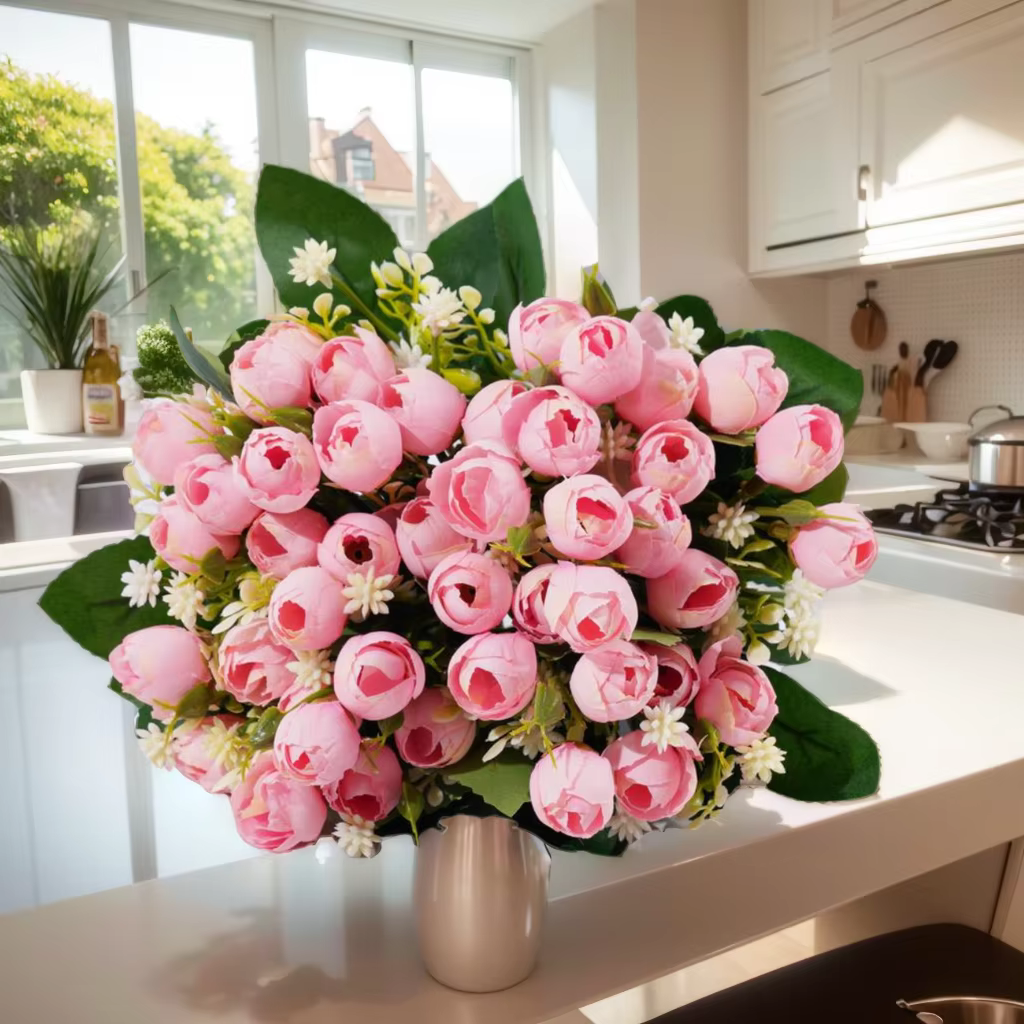 Bouquet de Roses Artificielles Vintage