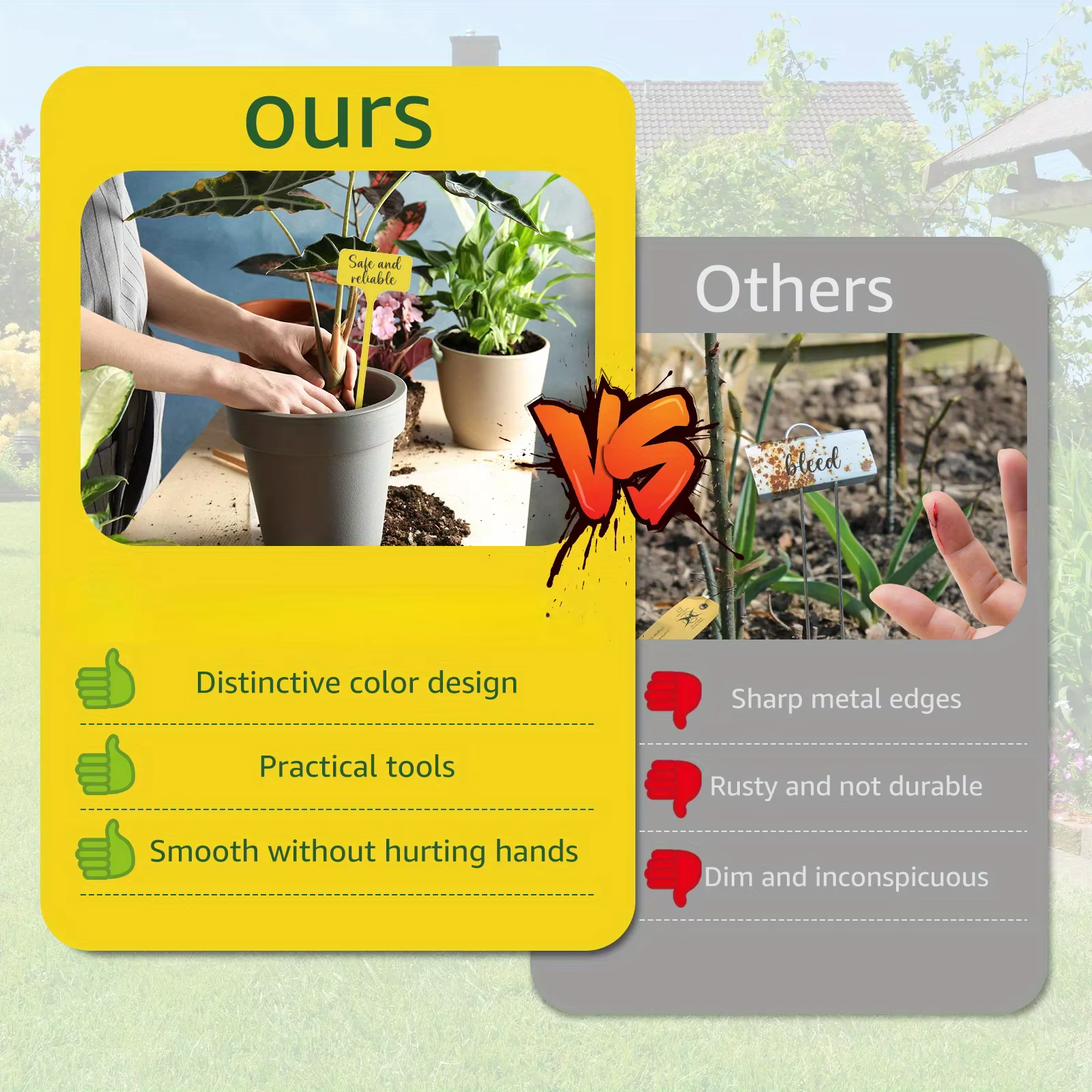 Étiquettes de plantes de jardin en plastique de Type T