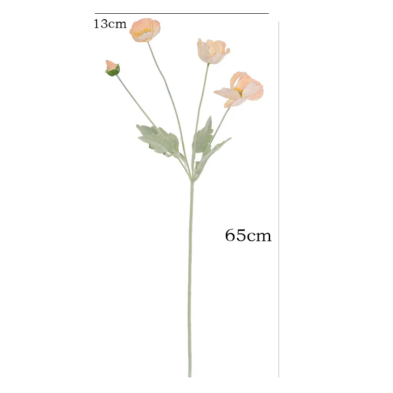 Fleur de coquelicot de maïs en soie 60cm