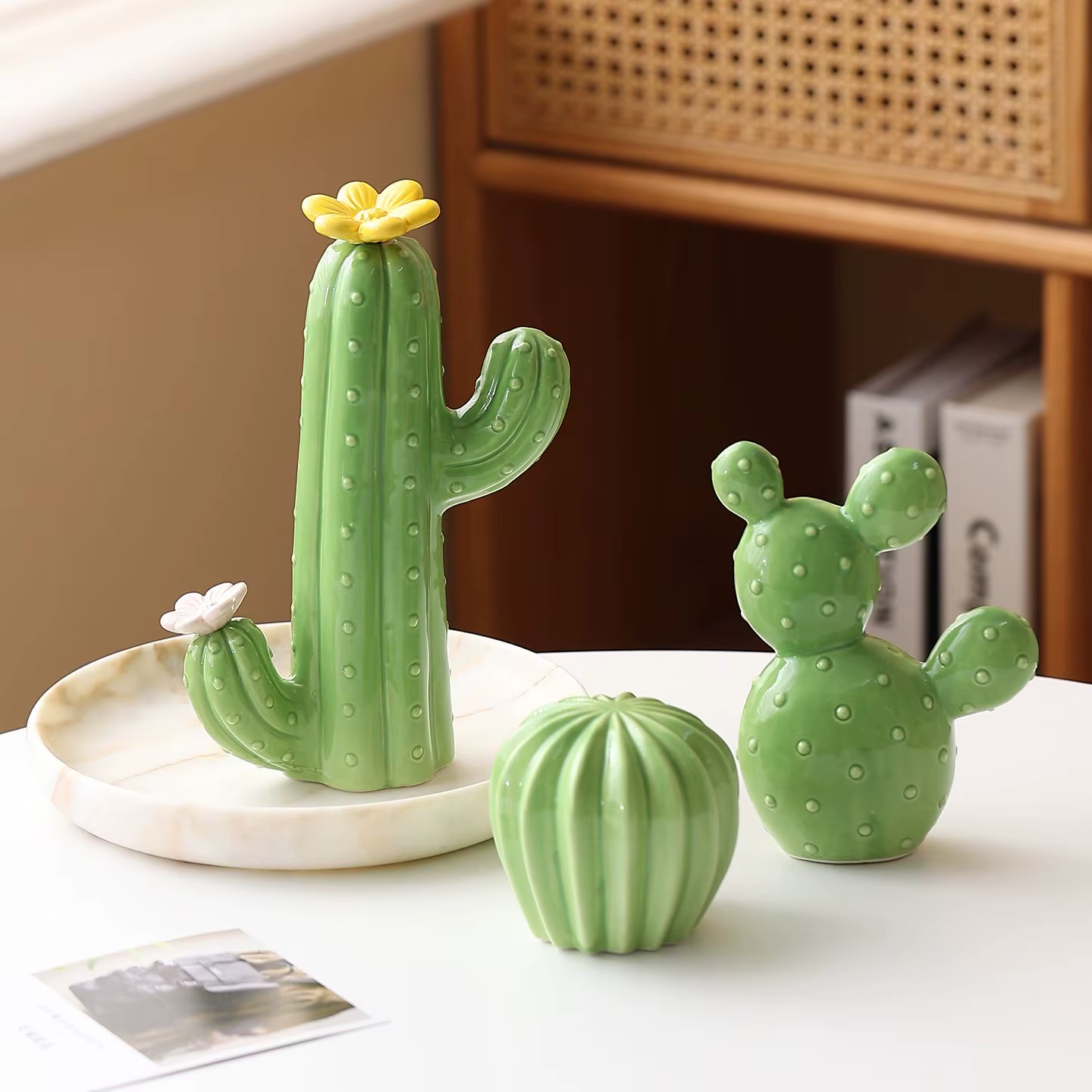Nouvelles décorations 2026 pour la maison et le jardin : Cactus en céramique esthétique pour la décoration intérieure