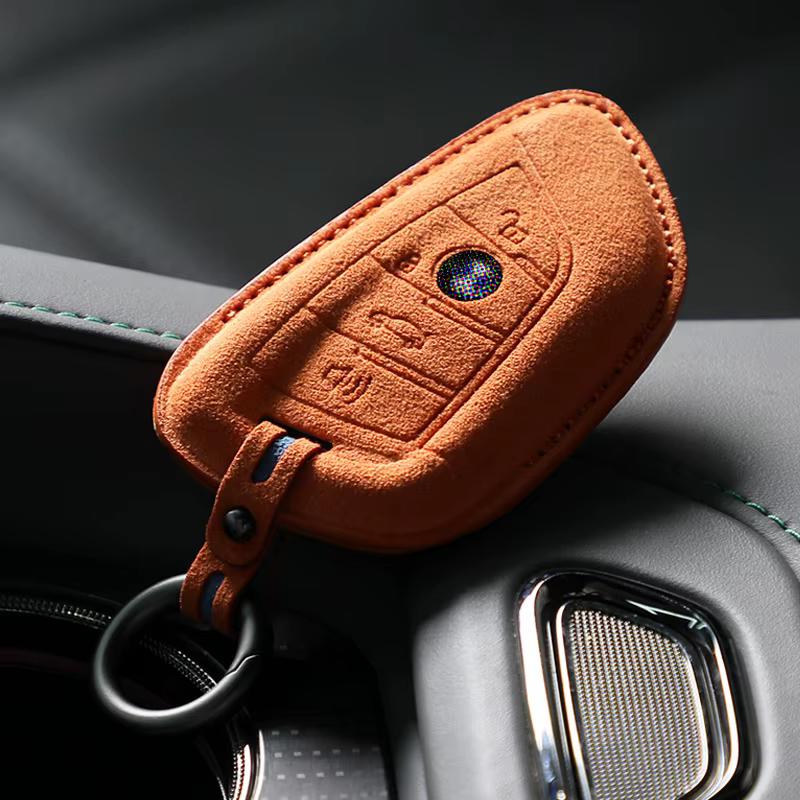 Porte-clés en daim Alcan Tara pour BMW, porte-clés à distance, porte-clés, housse de porte-clés, accessoires de voiture, BMW 1, 3, 5/7 Series, bronchX2, Bery, X5, X6