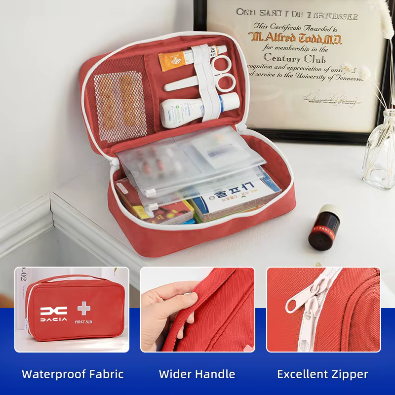 Accessoires de voiture, Kit de premiers secours, sac à médicaments Portable, boîte d'urgence extérieure pour Dacia Duster Logan Sandero Lodgy Dokker Stepway