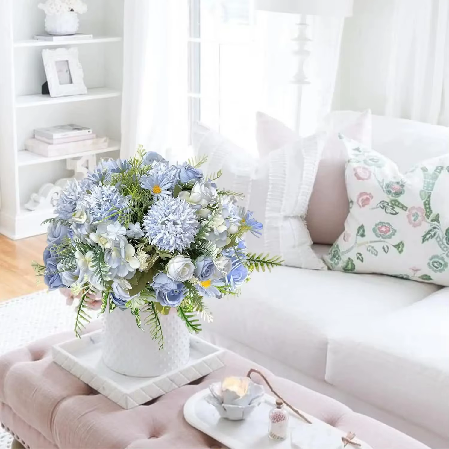 Beaux fleurs artificielles pivoine en soie