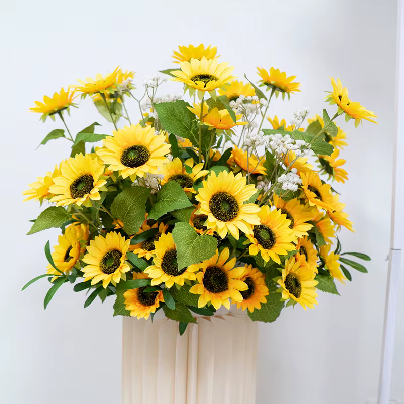 Toile de fond de mariage en tournesol