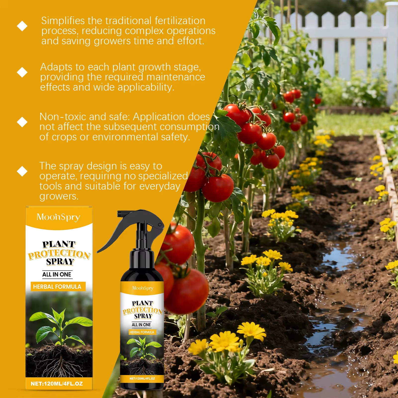 Le spray de protection des plantes améliore efficacement le rendement des plantes inhibe les bactéries nocives améliore la qualité du sol Spray d'engrais des plantes