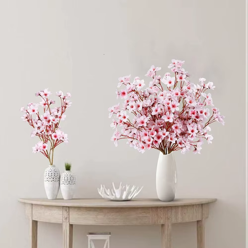 Fleurs artificielles Soie Peach Blossom Arrangement Accueil Salle De Mariage Table Partie OutdoorYard Jardin Festival BRICOLAGE DecorAccessories