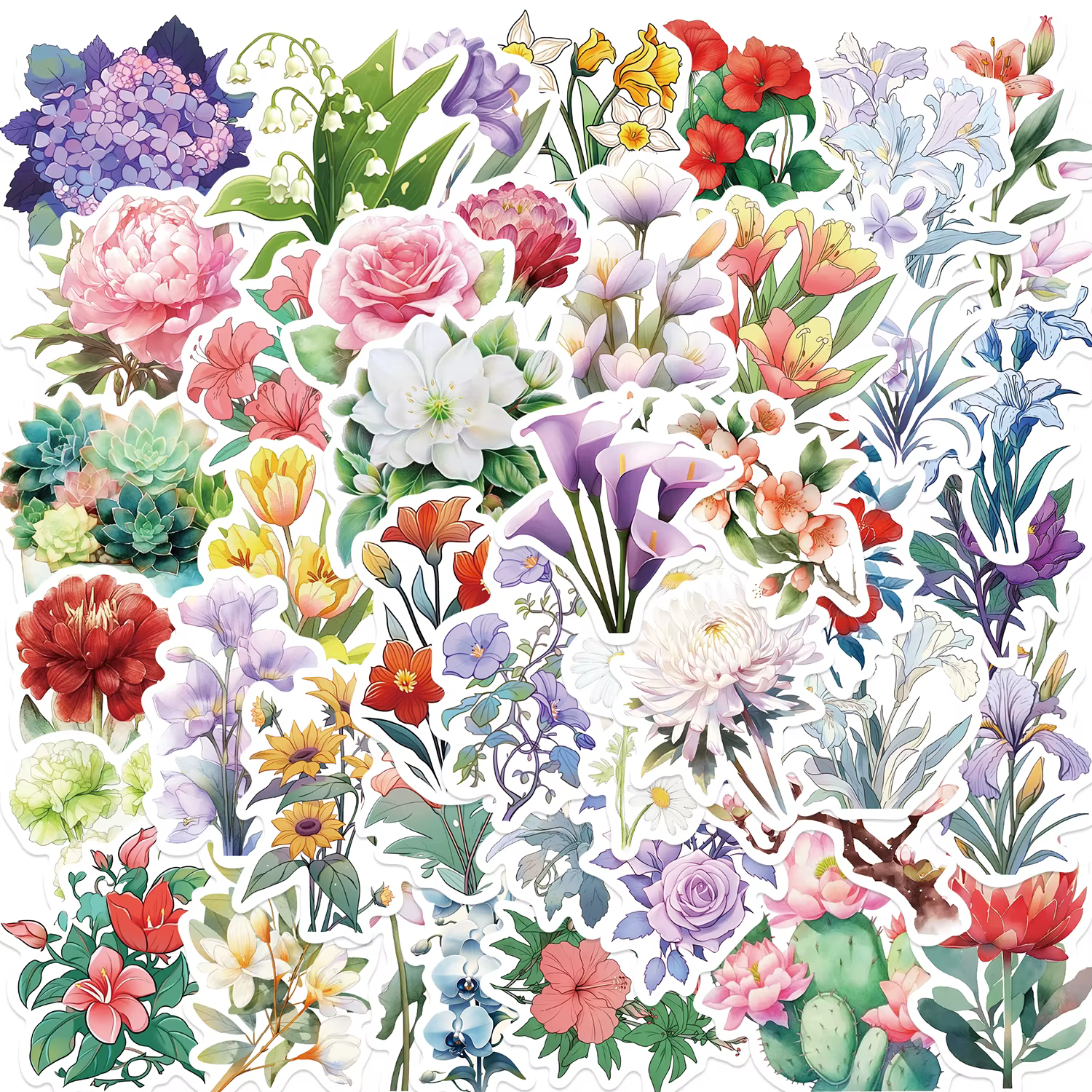 Autocollants plantes et fleurs