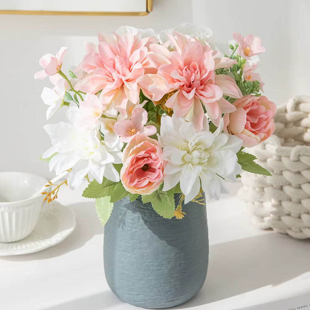 Fleur artificielle soie Dahlia pivoine haute qualité saint valentin mariage bouquet de mariée maison vase table bricolage boîte-cadeau scrapbook Decora