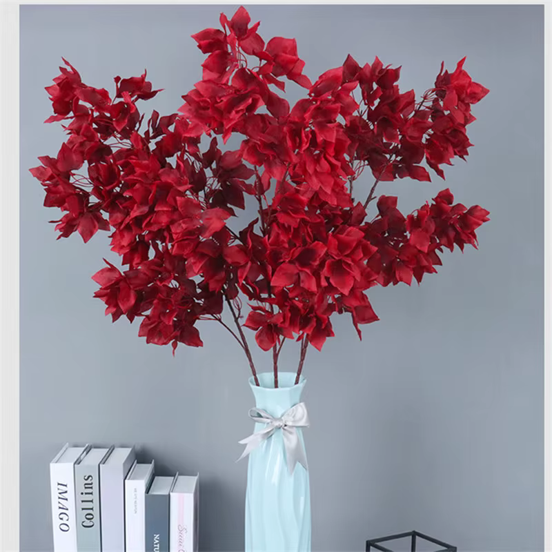 Matériel de fleur de série rouge vin