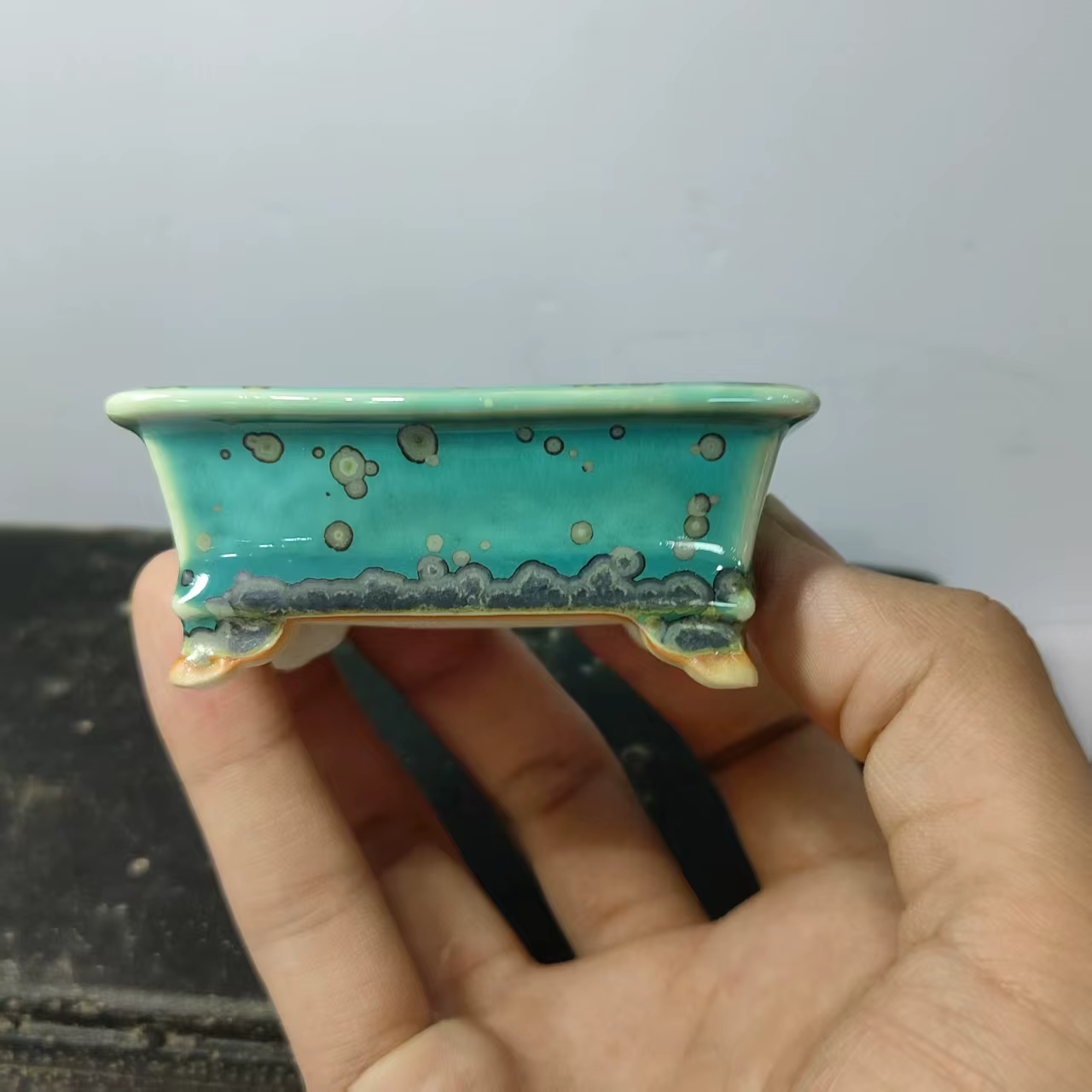 Mini bonsaï émaillé de haute qualité avec forme rectangulaire