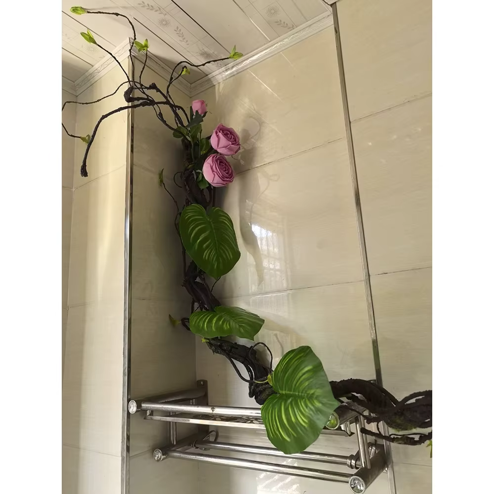 1.75m fleur artificielle vigne rotin malleabilité feuille