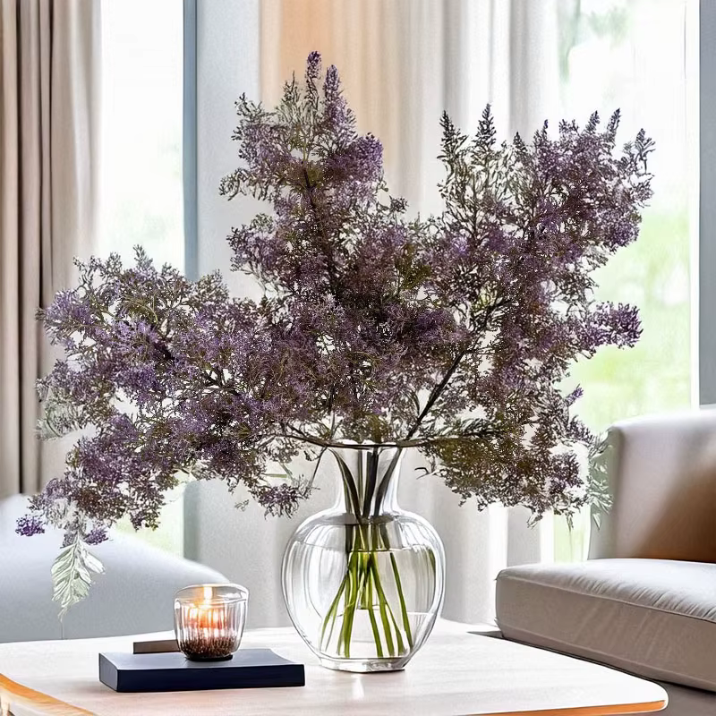 73CM violet poney pin maison salon décoration Rime photographie accessoires Bouquet hôtel Arrangement Floral