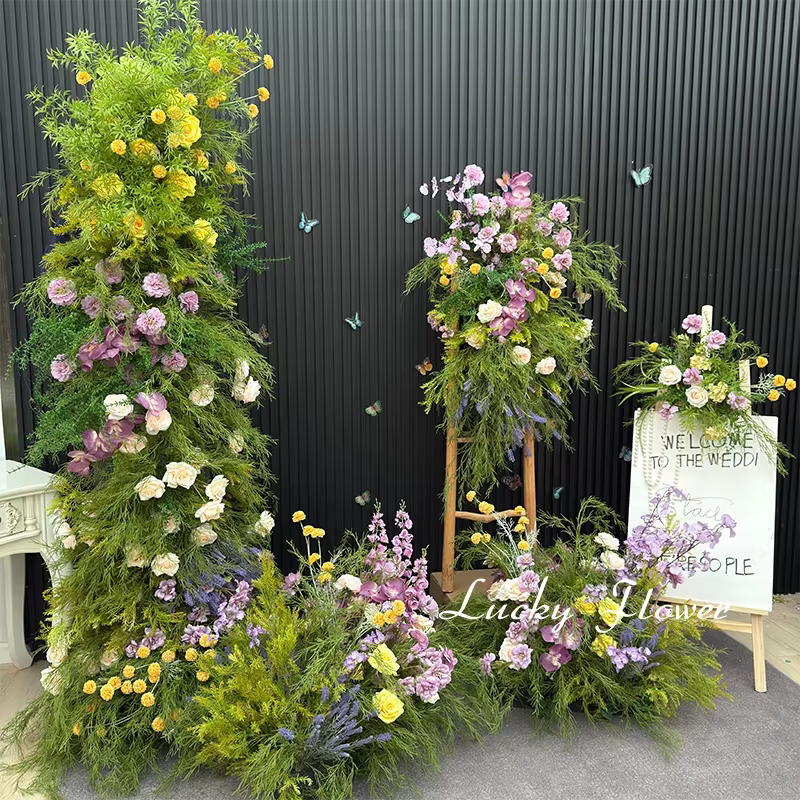 Monet – rangée de fleurs artificielles de Style jardin