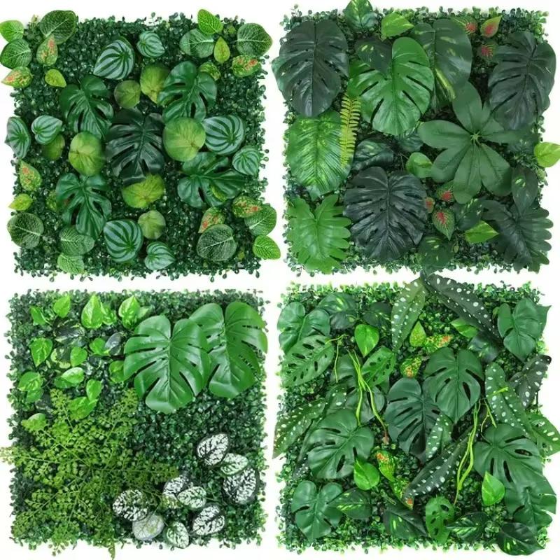 Panneau de plantes artificielles 3d en plastique
