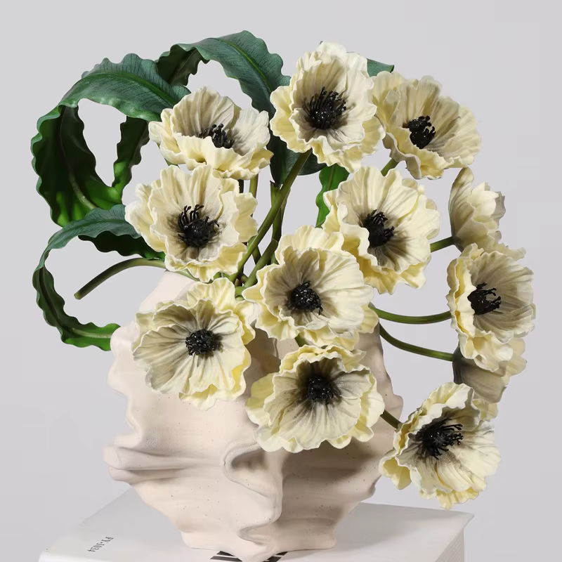 Bouquet de coquelicots artificiels en PU