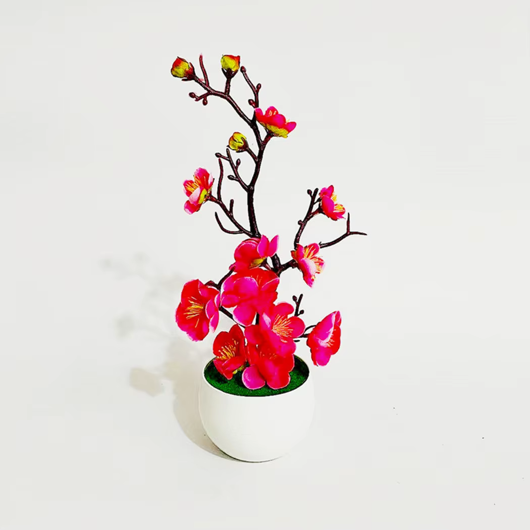 Bonsaï fleurs de prunier en soie